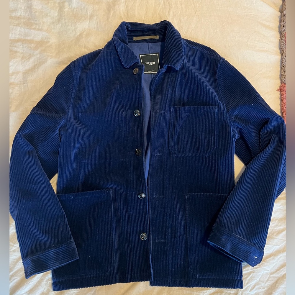Todd Snyder Navy Corduroy Chore Coat